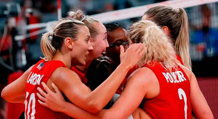 Estados Unidos barrió el piso con Brasil en el vóleibol femenino en tres sets corridos.