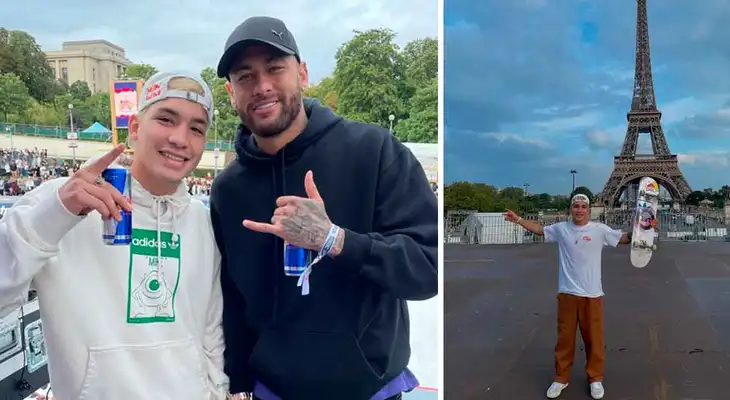 Angelo Caro sueña con París 2024, pero por ahora se gana con fotazo con Neymar Jr.. Angelo Caro sueña con París 2024, pero por ahora se gana con fotazo con Neymar Jr..