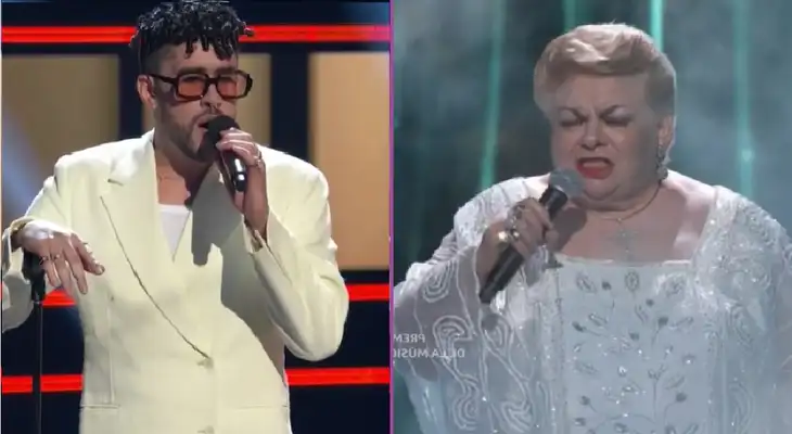 Así fue el hilarante encuentro entre Paquita la del barrio y Bad Bunny en los Billboard 2021 [VIDEO]
