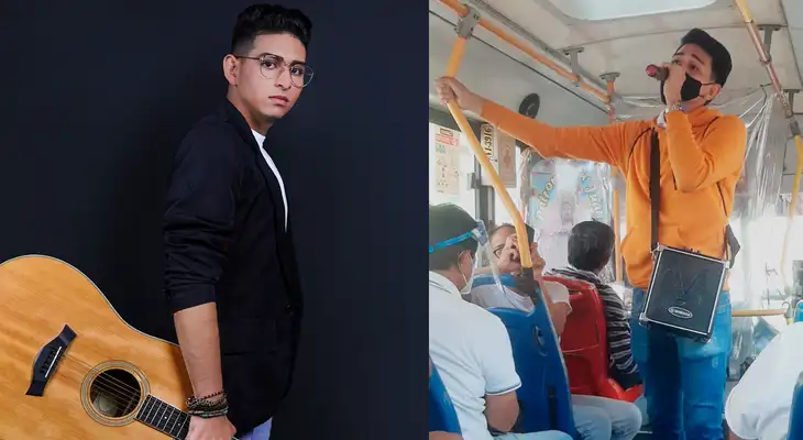 Cantante venezolano Jason Quettel logró firmar con disquera nacional luego de cantar en micros.