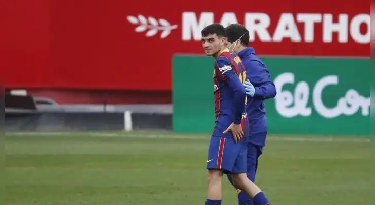 Pedri la paso mal  estuvo un buen tiempo alejado de los campos de juego por una dura lesión.