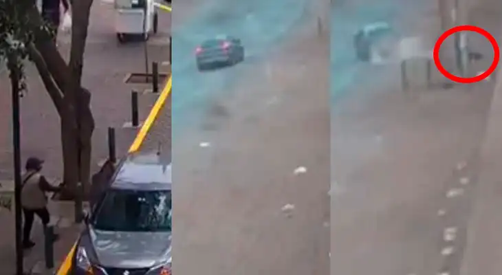 cámara de seguridad capta preciso momento que lanzan cuerpo de cambista cámara de seguridad capta preciso momento que lanzan cuerpo de cambista
