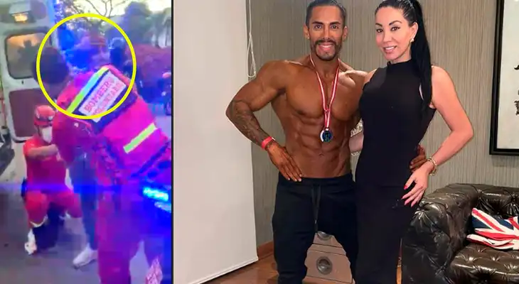 Ángel Veliz, esposo de Paola Ruiz, recibió ayuda de emergencia.