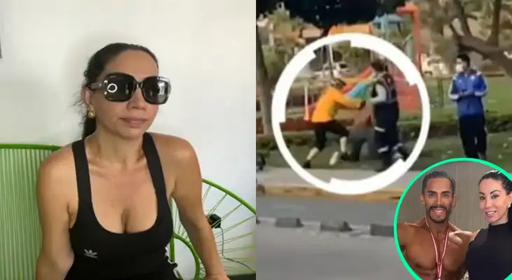 Paola Ruiz aseguró que su esposo Ángel Veliz tanto como otros pudieron ser víctimas de esta señora, y se indignó porque ella salió con un puñal a la calle.