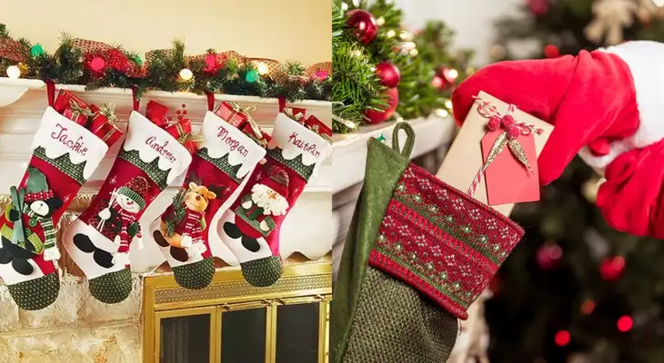 En las botas navideñas se pueden colocar los regalos. En las botas navideñas se pueden colocar los regalos.