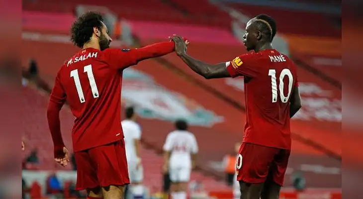 Salah y Mané del Liverpool se encuentran en el once ideal de la Premier League. Salah y Mané del Liverpool se encuentran en el once ideal de la Premier League.