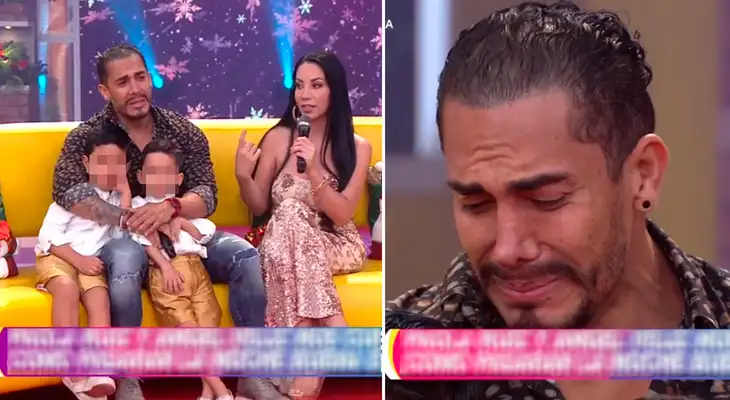 Ángel Veliz no pudo evitar quebrarse en vivo.