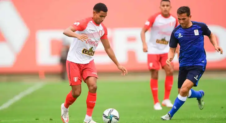 Perú vs. Liga 1 extranjeros: Marcos López puso el 1-0 con gol de cabeza [VIDEO]