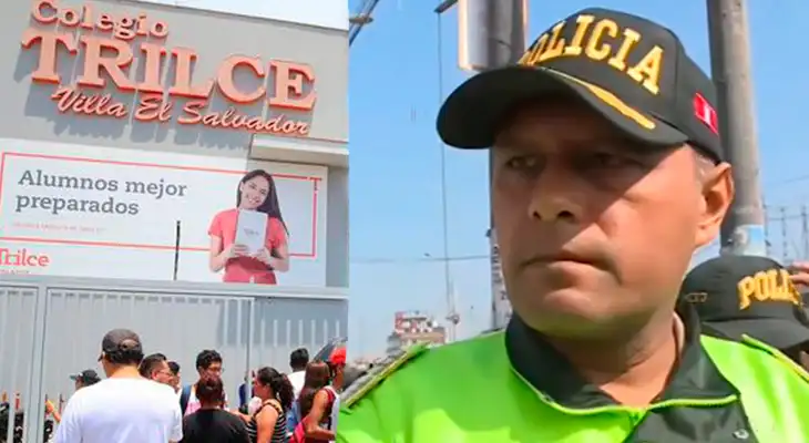 La Policía viene resguardando los colegios Trilce de la capital ante alarma de tiroteo. La Policía viene resguardando los colegios Trilce de la capital ante alarma de tiroteo.