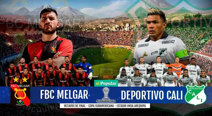 Melgar y Deportivo Cali se enfrentan en los octavos de final de la Copa Sudamericana.