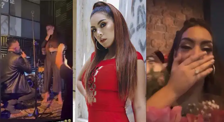 Gaby Zambrano se emocionó con pedida de mano que preparó su pareja.