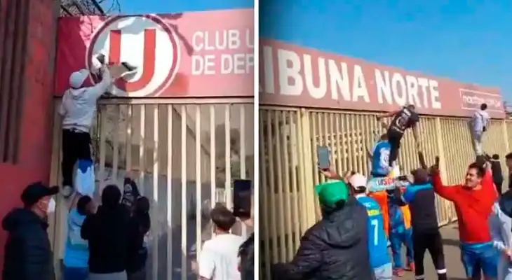 Extremo Celeste destroza la casa de Universitario: rompen escudos de la U en el Estadio Monumental Extremo Celeste destroza la casa de Universitario: rompen escudos de la U en el Estadio Monumental