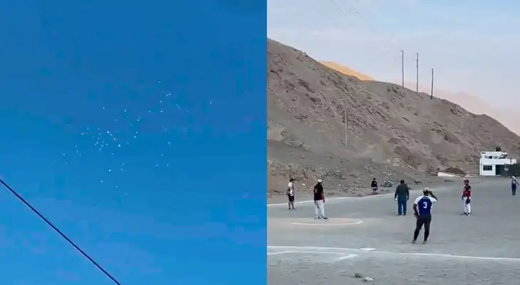Vecinos presencian extraños objetos en el cielo de Cieneguilla.
