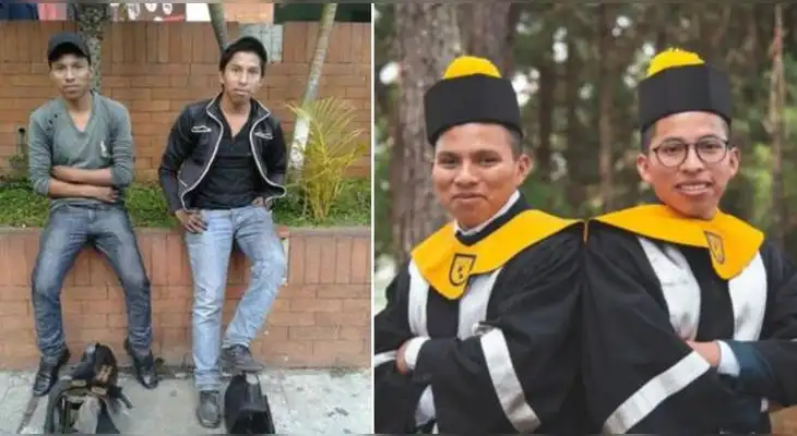 Los hermanos trabajaban como lustrabotas hasta que su historia se hizo viral y se graduaron de enfermeros en Guatemala. Los hermanos trabajaban como lustrabotas hasta que su historia se hizo viral y se graduaron de enfermeros en Guatemala.