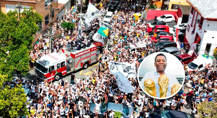 Pelé: restos del tres veces campeón del Mundo recorren las calles de Santos para el último adiós