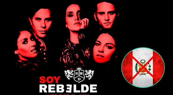 Rebelde anunció en sus redes que no contempló a Perú, Argentina, Chile, Bolivia y Ecuador como parte de su gira.