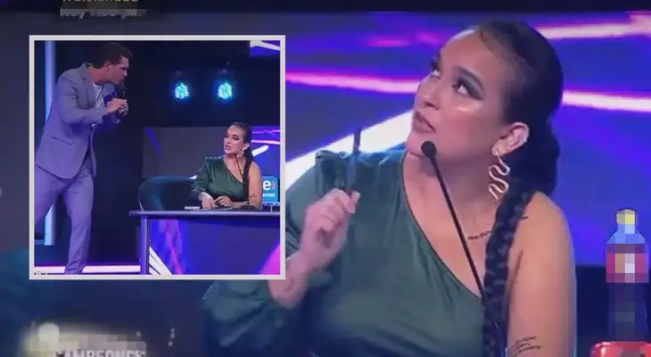 Daniela Darcourt protagoniza tenso momento en Duelo de campeones con Cristian Rivero.. Daniela Darcourt protagoniza tenso momento en Duelo de campeones con Cristian Rivero..