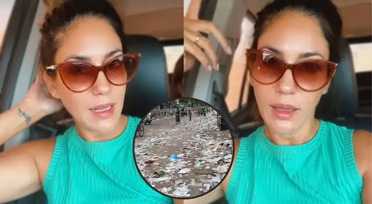 Tilsa Lozano exige que no boten basura en la calle. Tilsa Lozano exige que no boten basura en la calle.