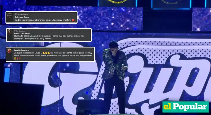 Usuarios brindan apoyo tras conmovedora escena en el concierto del Grupo 5 Usuarios brindan apoyo tras conmovedora escena en el concierto del Grupo 5