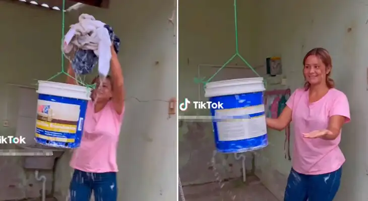 Mujer “inventa” forma casera para ahorrar en costosas lavadores y se vuelve famosa en TikTok