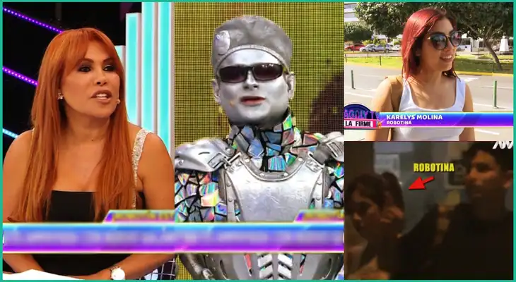 Magaly Medina vacila a Robotín tras ampay de su expareja Robotina. Magaly Medina vacila a Robotín tras ampay de su expareja Robotina.