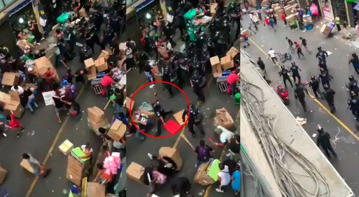 Debido a la violencia los ambulantes debieron retirarse.