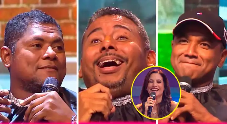 María Pía Copello bromea con Abel Lobatón, Chiquito Flores y Chemo del Solar. María Pía Copello bromea con Abel Lobatón, Chiquito Flores y Chemo del Solar.