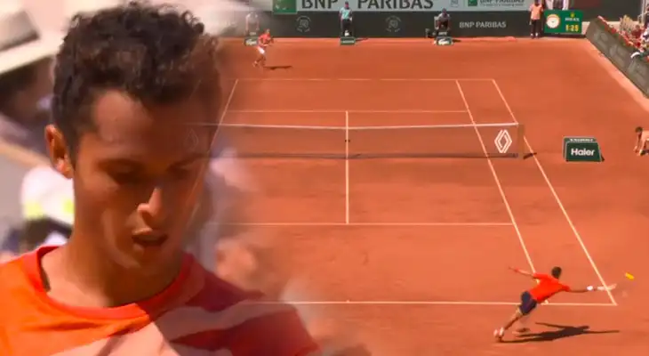 Juan Pablo Varillas y el violento saque que dejó sin aliento a Novak Djokovic en Roland Garros Juan Pablo Varillas y el violento saque que dejó sin aliento a Novak Djokovic en Roland Garros