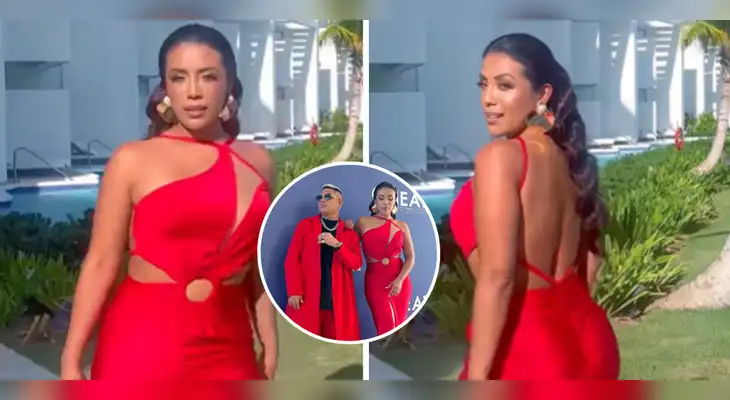 Kate Candela impacta con despampanante vestido rojo en los Premios Heat 2023