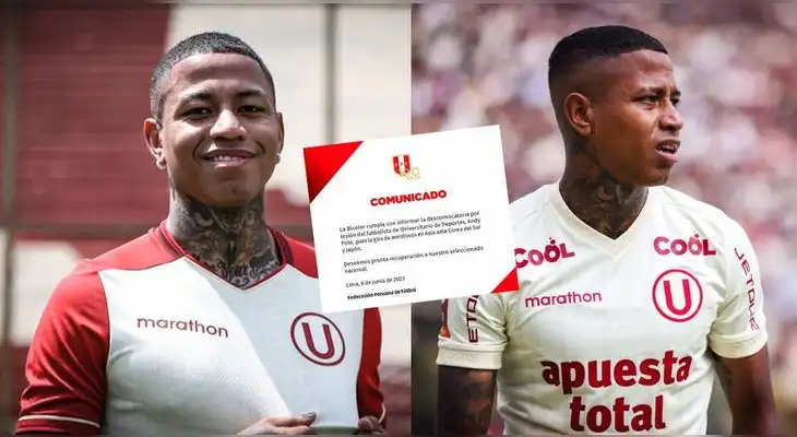 Andy Polo fue desconvocado por lesión de la Selección Peruana para amistosos, dice la FPF.
