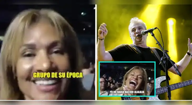 Cecilia Tait 'parcha' a reportero en concierto de Hombres G: "Demórate un poquito"