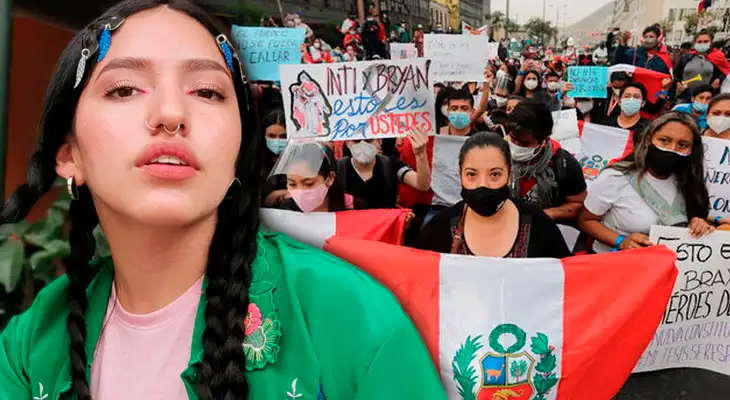 Renata Flores apoya la marcha 'Toma de Lima'. Renata Flores apoya la marcha 'Toma de Lima'.