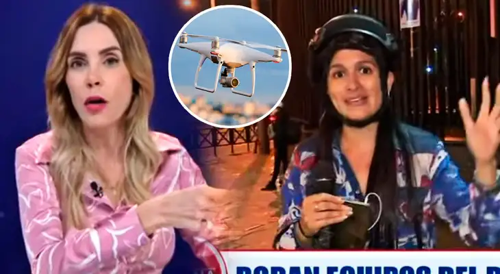 Un grupo de manifestantes arrebataron y destrozaron el dron que cubría la Toma de Lima para el programa de Juliana Oxenford.