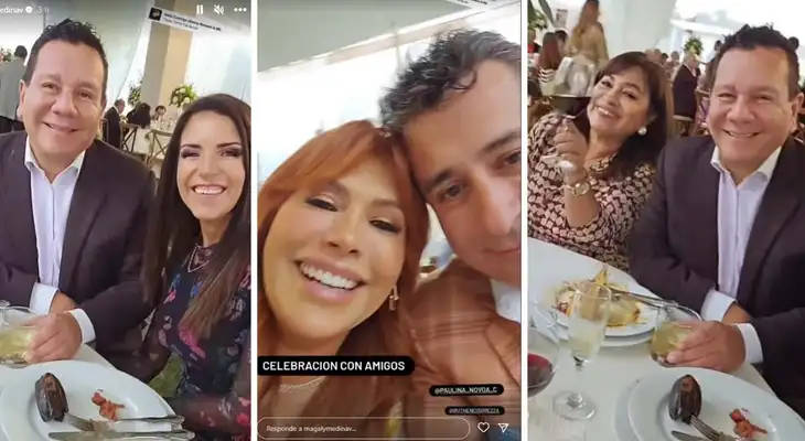 Magaly Medina se luce con sus amistades y su esposo Alfredo Zambrano. Magaly Medina se luce con sus amistades y su esposo Alfredo Zambrano.