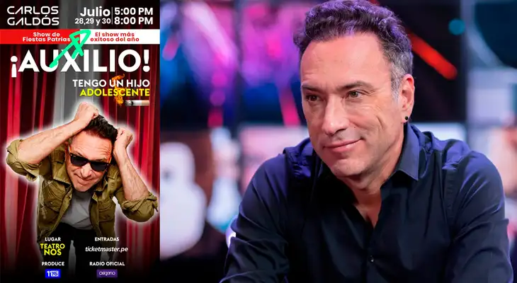 Carlos Galdós realizará un show llamado “¡Auxilio! Tengo un hijo adolescente”.