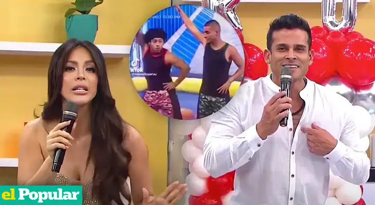 Sheyla Rojas echa flores a Christian Domínguez en asesorías a Maluma. Sheyla Rojas echa flores a Christian Domínguez en asesorías a Maluma.