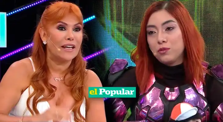 Magaly Medina sorprendida con Robotina. Magaly Medina sorprendida con Robotina.