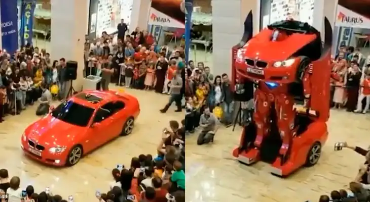 ¡Optimus Prime sí existe! Mira cómo un auto pasa a ser un robot tipo a los Transformes ¡Optimus Prime sí existe! Mira cómo un auto pasa a ser un robot tipo a los Transformes