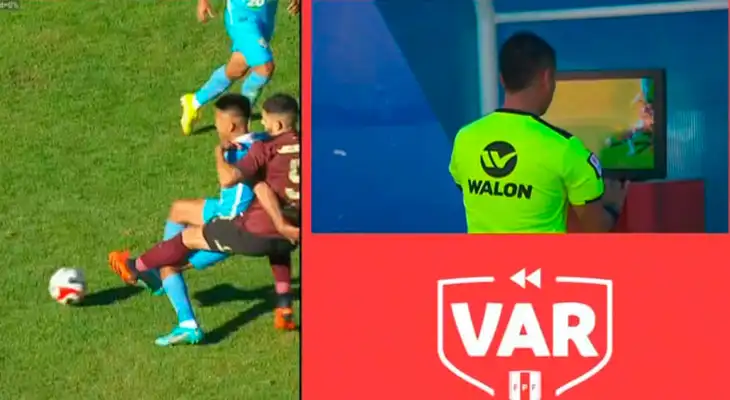 Árbitro del partido vio falta y decidió anular el gol de Universitario. Árbitro del partido vio falta y decidió anular el gol de Universitario.