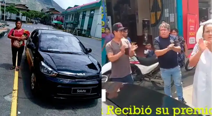 Mamani Valle fue felicitada por sus amigas y amigos en el mercado de Quillabamba.