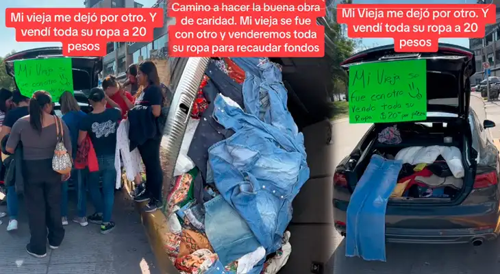 TikTok viral, hombre vende la ropa de su esposa infiel. TikTok viral, hombre vende la ropa de su esposa infiel.