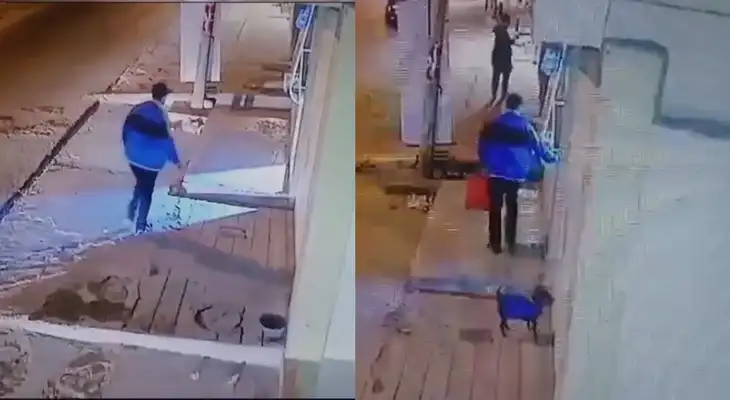 Las cámaras de seguridad de los vecinos captaron a los ladrones ingresando a la vivienda.