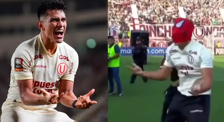 José Rivera sorprendió a hinchas de Universitario al salir con máscara de Spiderman a recibir medalla José Rivera sorprendió a hinchas de Universitario al salir con máscara de Spiderman a recibir medalla