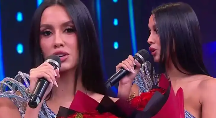 Camila Escribens se lució con su vestido del Miss Universo en TV.