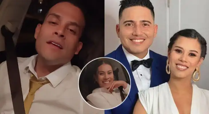 Christian Domínguez y Fiorella Méndez estuvieron juntos durante el partido de la selección peruana.