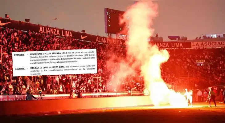 FPF sanciona a Alianza Lima con cierre de Matute por 7 meses, multa y suspensión de un jugador. FPF sanciona a Alianza Lima con cierre de Matute por 7 meses, multa y suspensión de un jugador.