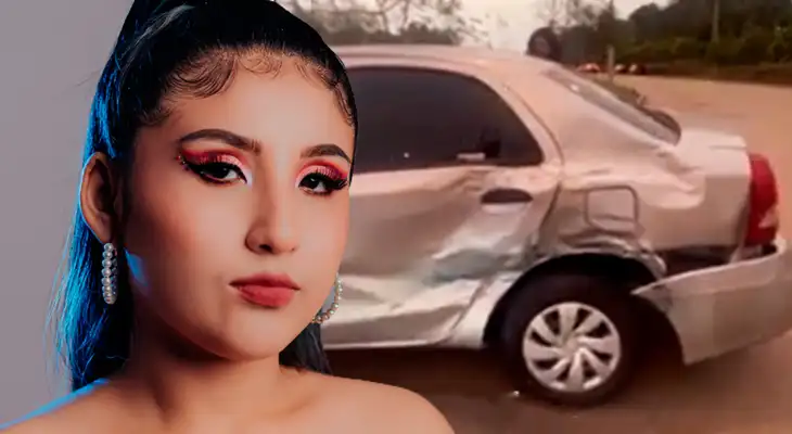Milena Warthon sufre fuerte accidente de tránsito mientras viajaba en un taxi por Lima Milena Warthon sufre fuerte accidente de tránsito mientras viajaba en un taxi por Lima