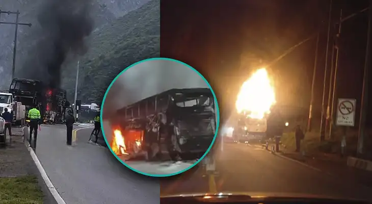 Bus se incendia en la Carretera Central cuando iba de Huánuco a Lima. Bus se incendia en la Carretera Central cuando iba de Huánuco a Lima.