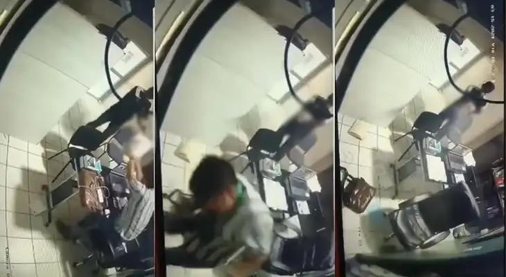 El ataque del sicario quedó registrado por las cámaras de seguridad del lugar.