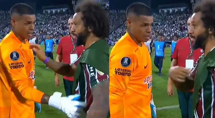 Ángelo Campos y Marcelo se encontraron tras el Alianza Lima vs. Fluminense. Ángelo Campos y Marcelo se encontraron tras el Alianza Lima vs. Fluminense.
